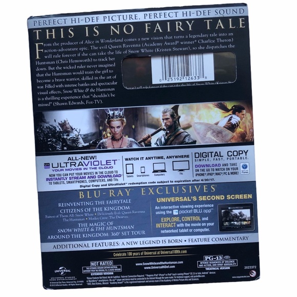 Blu-Ray + DVD Snow White & The Huntsman Extended Edition EUC - Picture 2 of 5